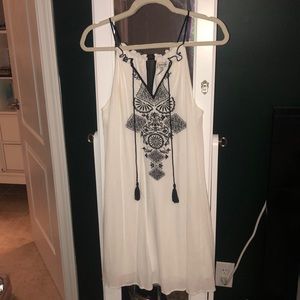 White flowy detailed dress